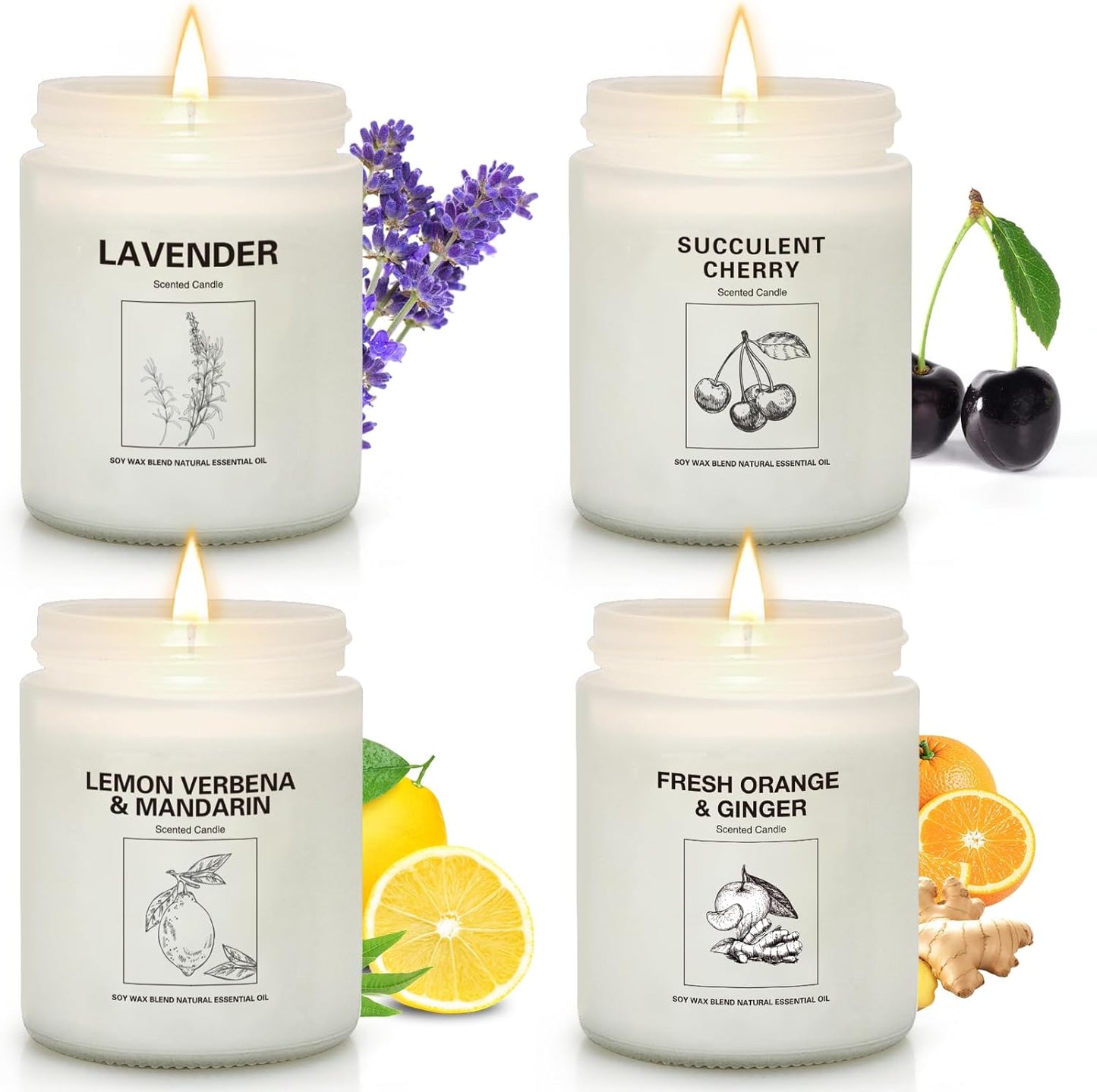 Soy Wax Scented Candle Gift Set