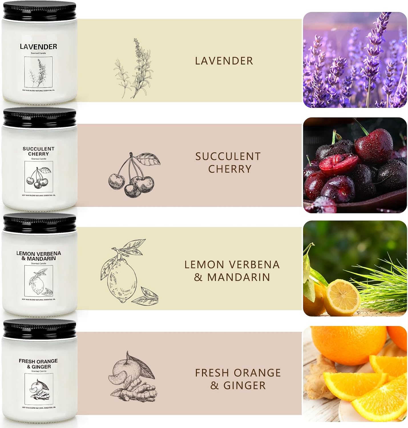 Soy Wax Scented Candle Gift Set