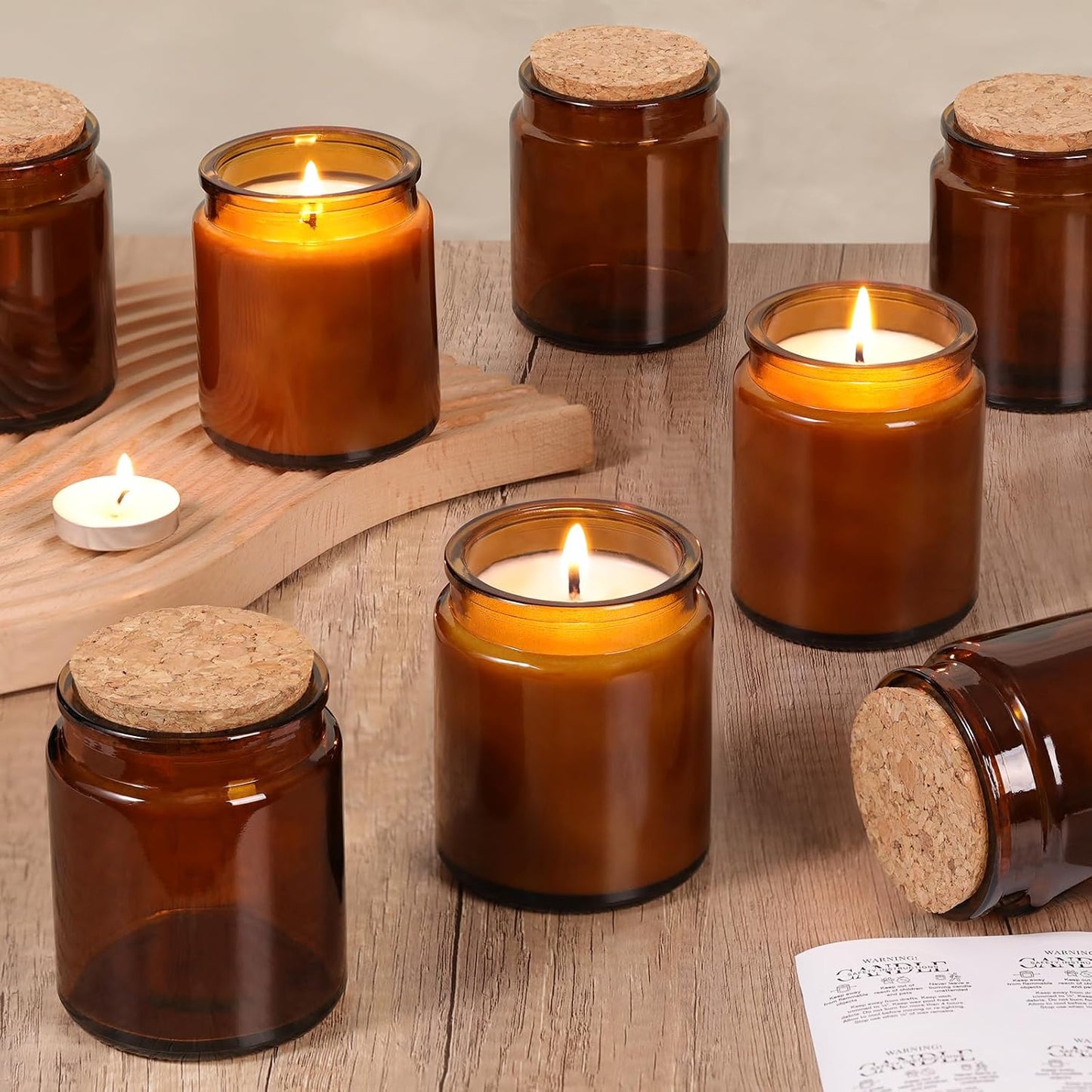 Amber Candle Jars for Making Candles