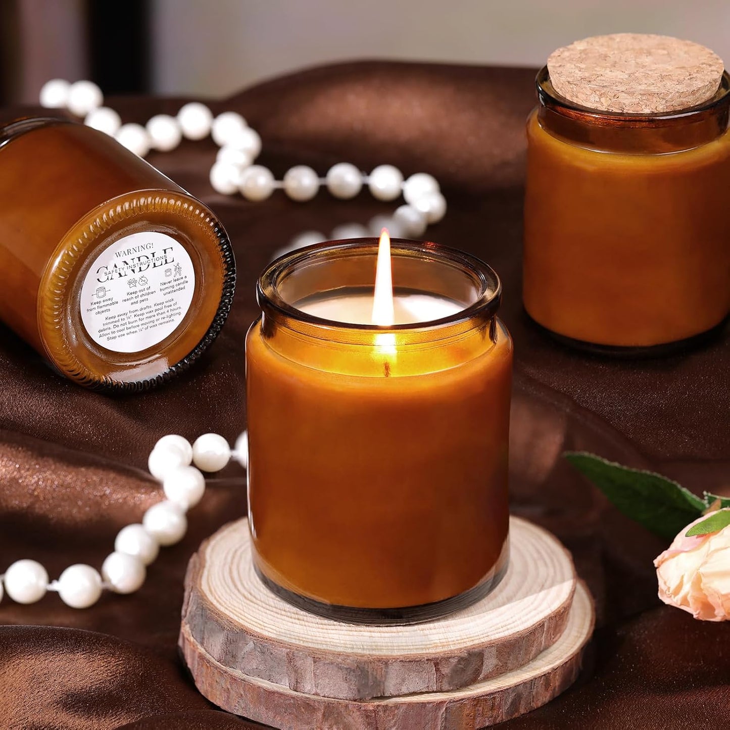 Amber Candle Jars for Making Candles
