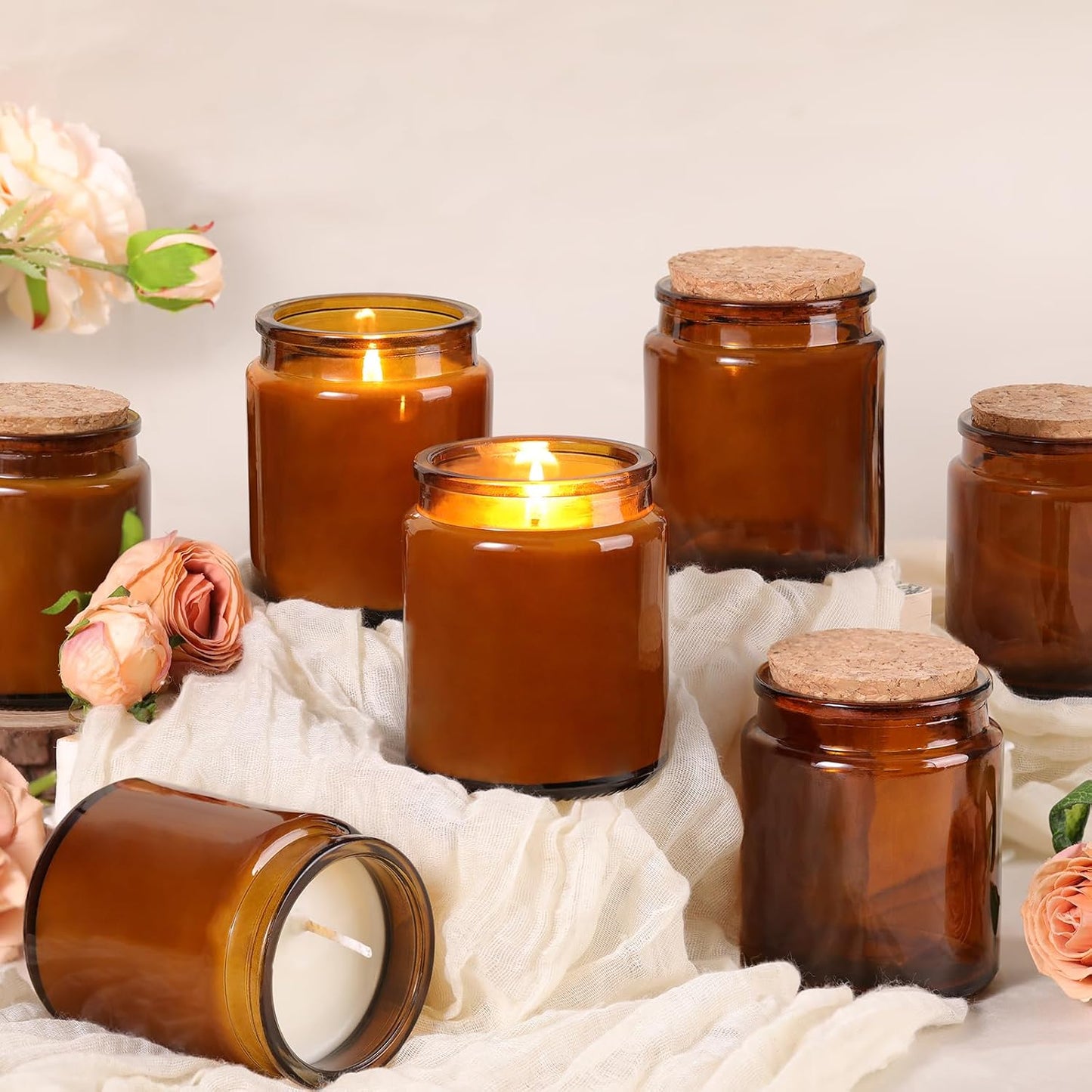 Amber Candle Jars for Making Candles