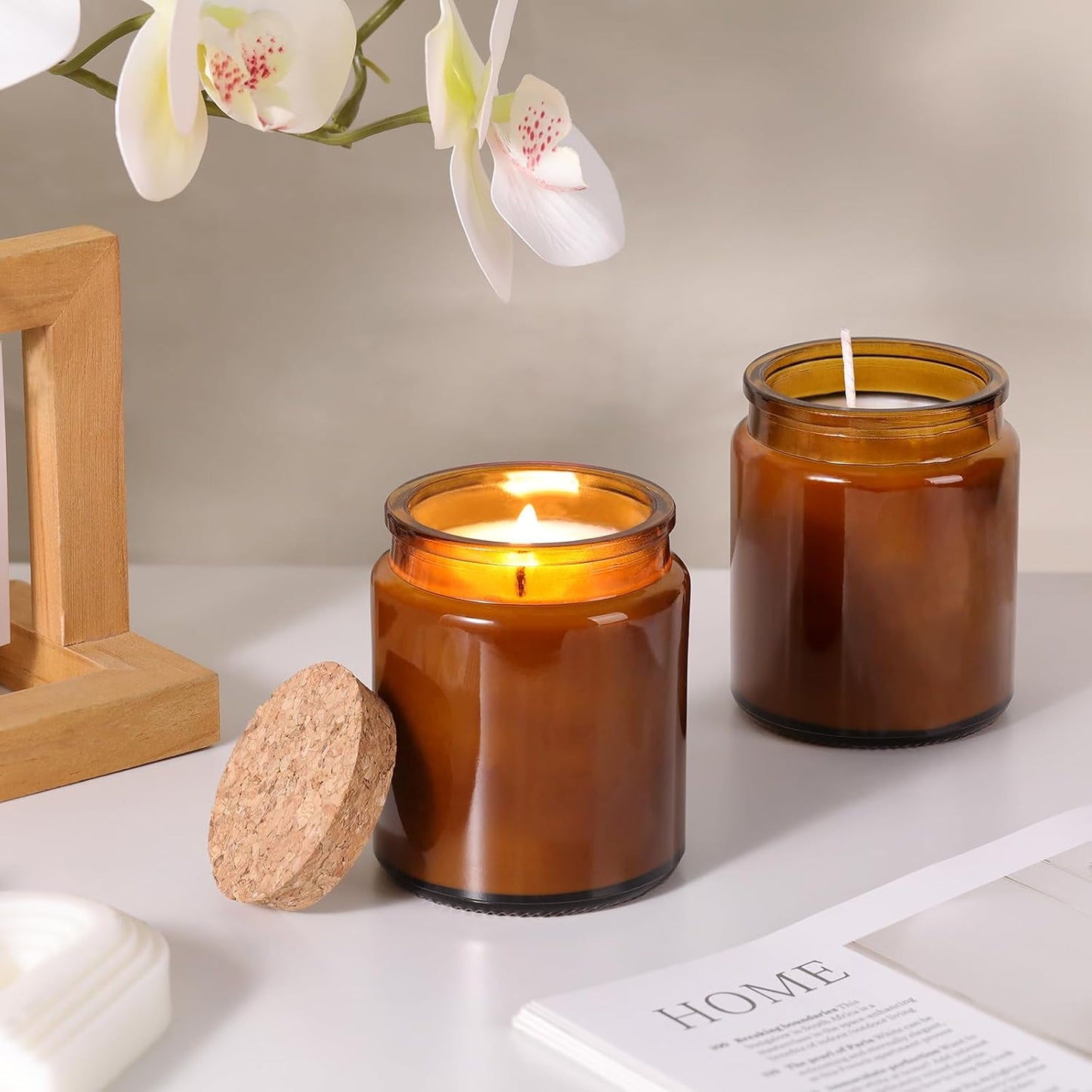 Amber Candle Jars for Making Candles