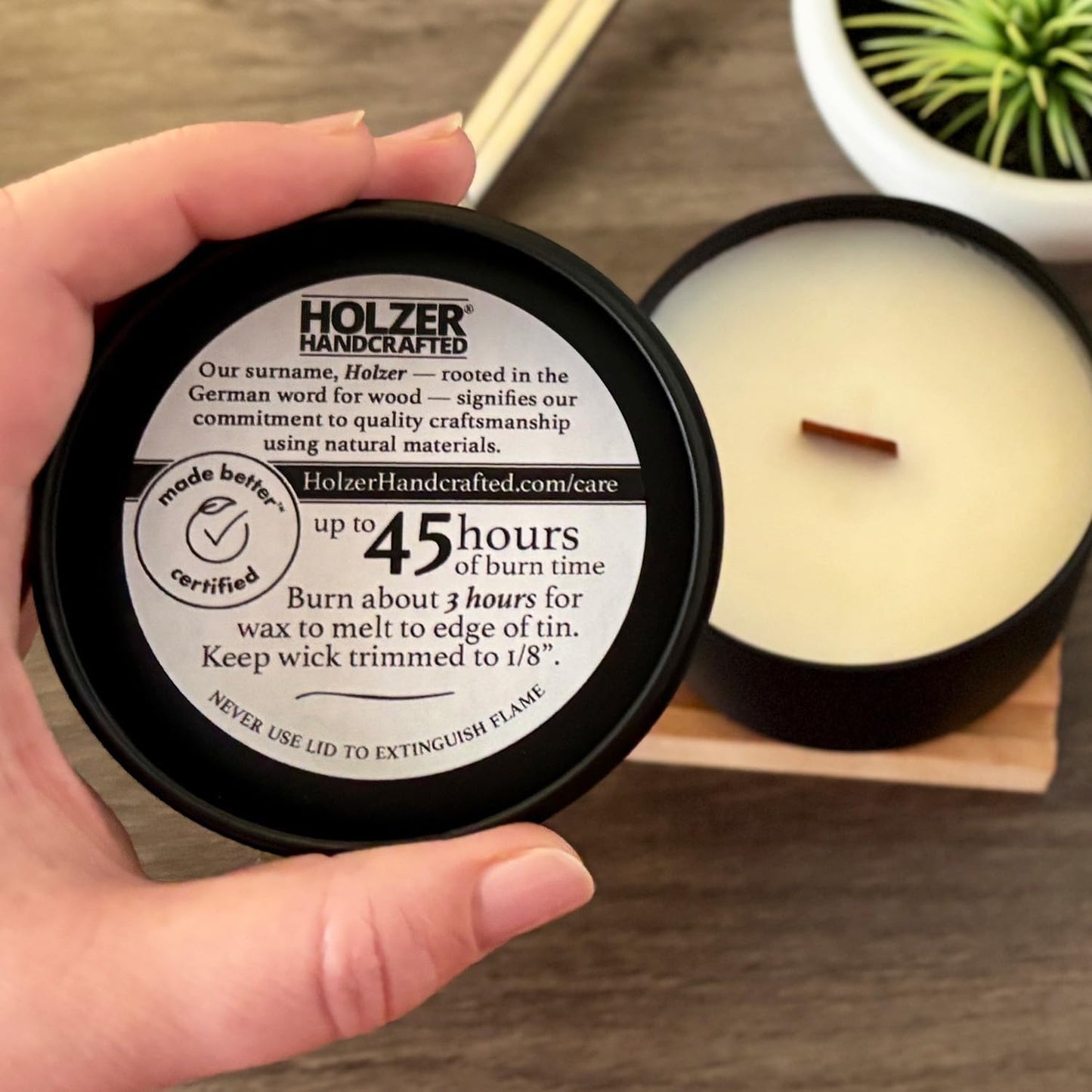 Unscented Wood Wick Candle