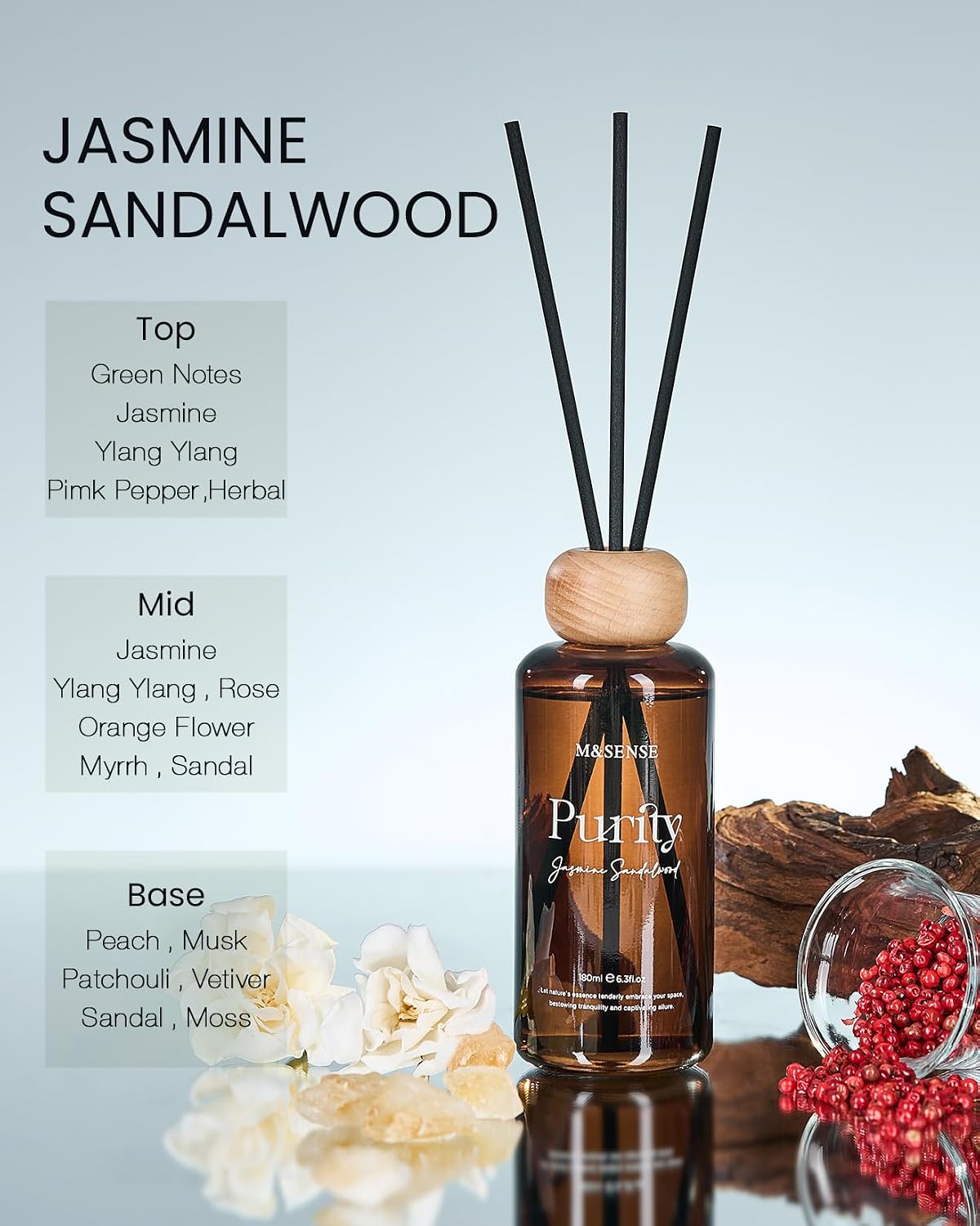 Jasmine Sandalwood Reed Diffuser